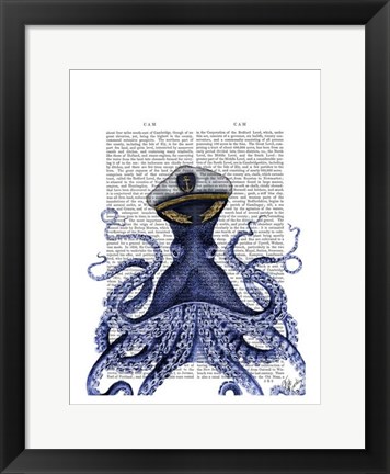 Framed Captain Octopus Print