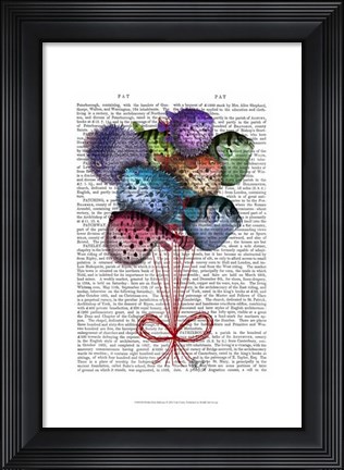 Framed Puffer Fish Balloons Print