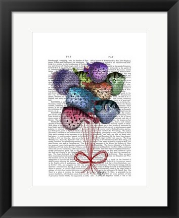 Framed Puffer Fish Balloons Print