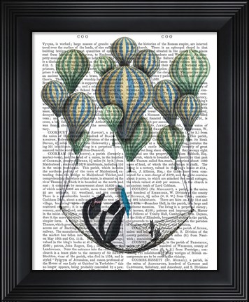 Framed Penguin in Hammock Balloon Print