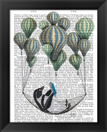 Framed Penguin in Hammock Balloon Print