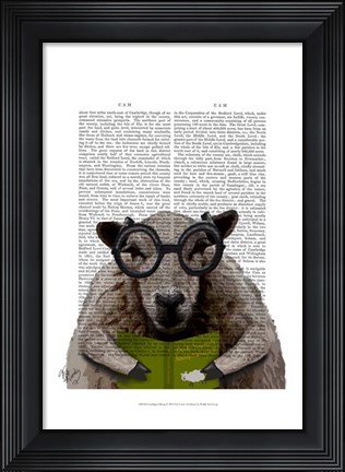 Framed Intelligent Sheep Print