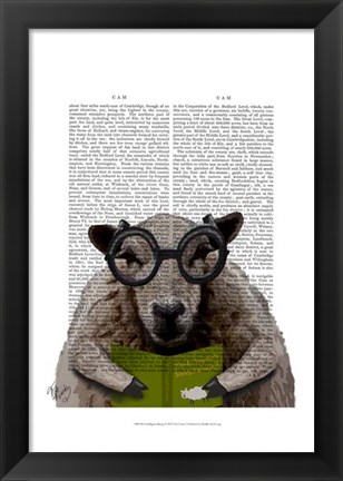 Framed Intelligent Sheep Print