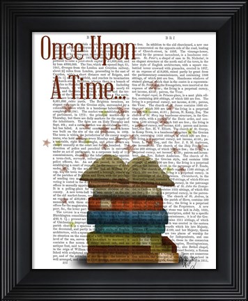 Framed Once Upon A Time Books Print