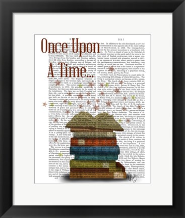 Framed Once Upon A Time Books Print