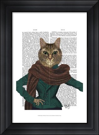 Framed Feline Fashionista Print