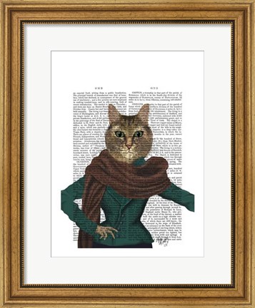 Framed Feline Fashionista Print
