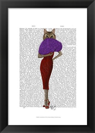 Framed Cat In Red Dress Print