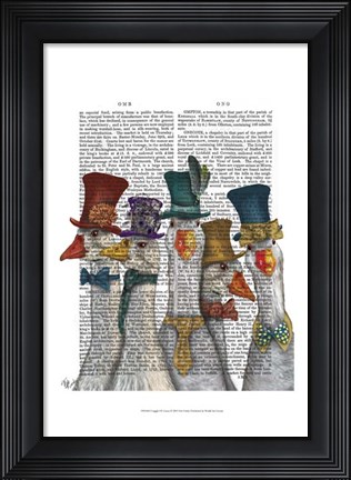 Framed Gaggle Of Geese Print