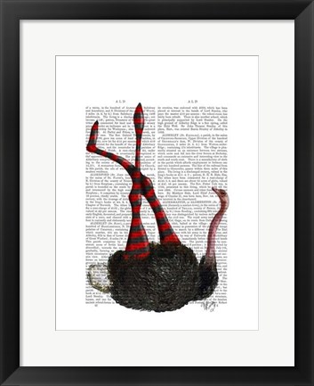 Framed Ostrich with Striped Leggings Print