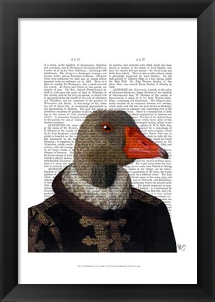 Framed Elizabethan Goose in a Ruff Print