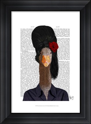 Framed Amy Winehouse Goose I Print