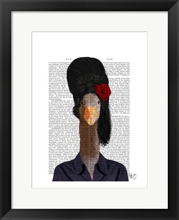 Framed Amy Winehouse Goose I Print
