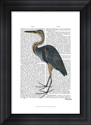 Framed Blue Heron 3 Print