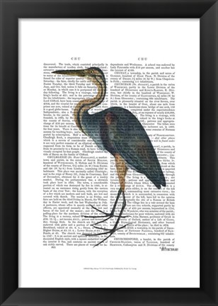 Framed Blue Heron 3 Print