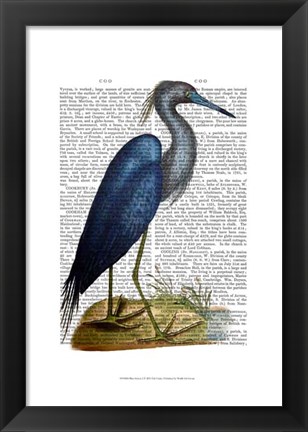 Framed Blue Heron 2 Print