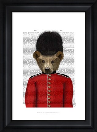 Framed Guardsman Bear Print