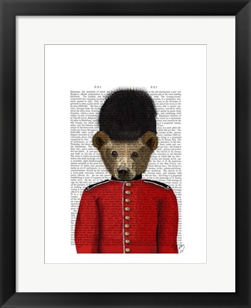 Framed Guardsman Bear Print