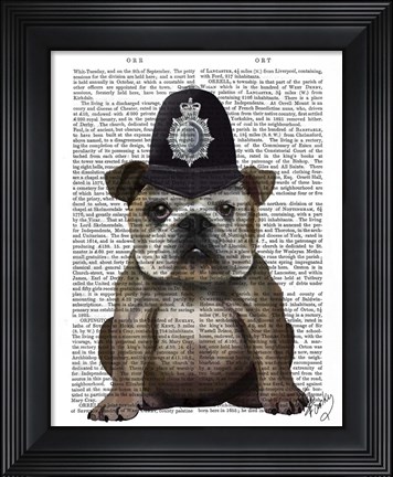 Framed Bulldog Policeman Print