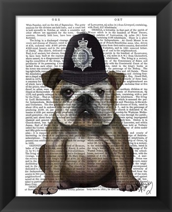 Framed Bulldog Policeman Print