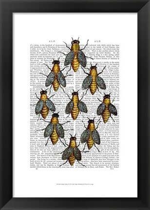 Framed Medieval Bees Print