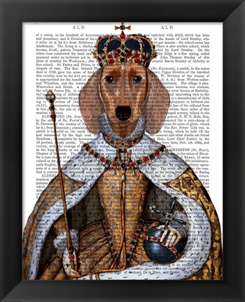 Framed Dachshund Queen Print