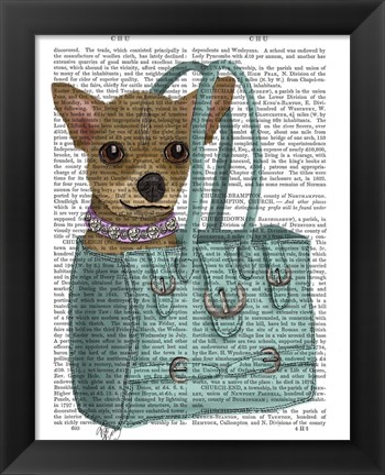 Framed Chihuahua In Bag Print