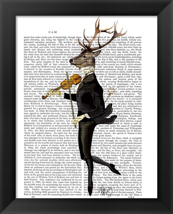 Framed Dancing Deer with Violin Print