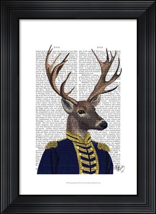 Framed Captain Deer Print