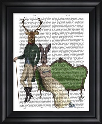Framed Mr Deer and Mrs Rabbit Print