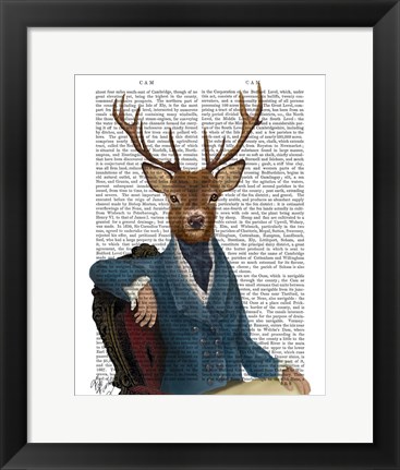 Framed Distinguished Deer Portrait Print