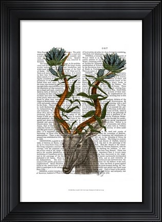 Framed Blue Gazelle Print