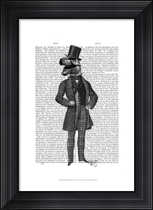 Framed Dinosaur TRex Man 1 Print