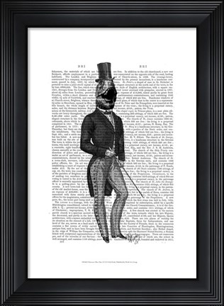 Framed Dinosaur TRex Man 2 Print