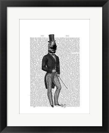 Framed Dinosaur TRex Man 2 Print