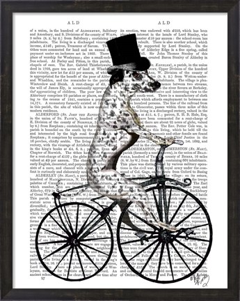 Framed Dalmatian on Bicycle Print