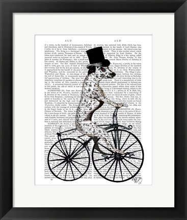 Framed Dalmatian on Bicycle Print