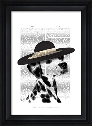 Framed Dalmatian and Brimmed Black Hat Print