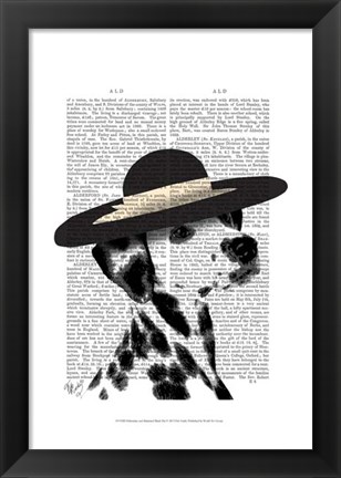 Framed Dalmatian and Brimmed Black Hat Print