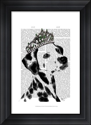 Framed Dalmatian with Tiara Print