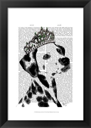 Framed Dalmatian with Tiara Print