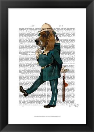 Framed Basset Hound Policeman I Print