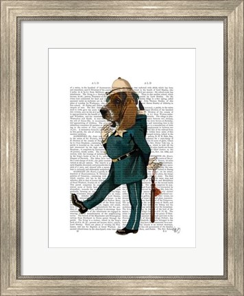 Framed Basset Hound Policeman I Print