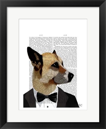 Framed Debonair James Bond Dog Print