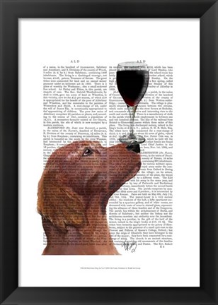 Framed Red Setter Dog Au Vin Print