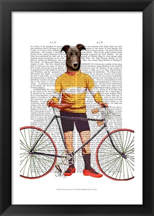 Framed Greyhound Cyclist Print