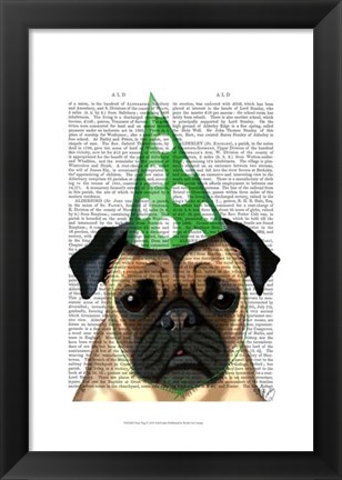 Framed Party Pug Print