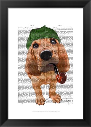 Framed Bloodhound Sherlock Holmes Print