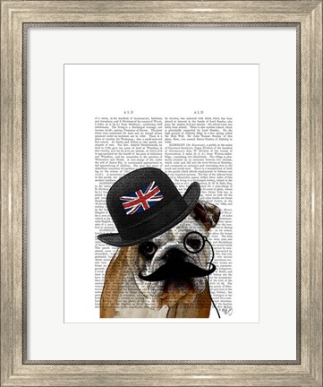 Framed British Bulldog and Bowler Hat Print