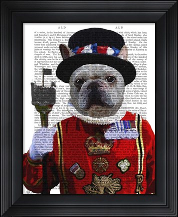 Framed Bulldog Beefeater Print